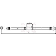 Apec Brake Hydraulic Hose Line Rear Left fits Hyundai Accent III 2005-2010 1.4