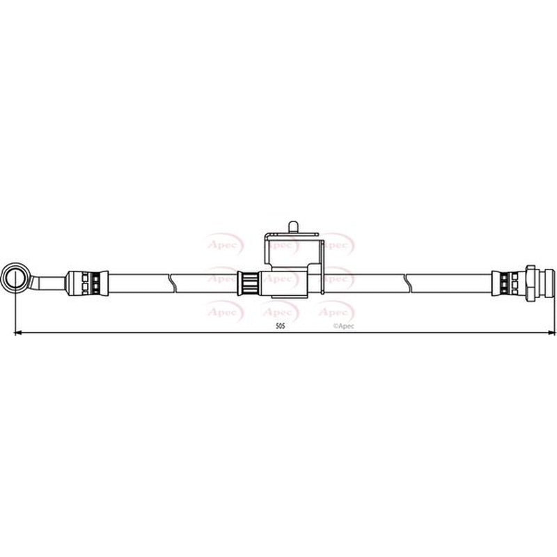Apec Brake Hydraulic Hose Line Rear Left fits Hyundai Accent III 2005-2010 1.4