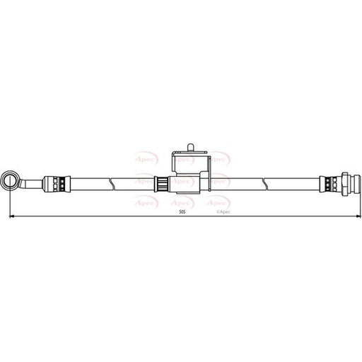 Apec Brake Hydraulic Hose Line Rear Left fits Hyundai Accent III 2005-2010 1.4