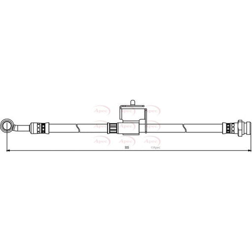 Apec Brake Hydraulic Hose Line Rear Left HOS3856