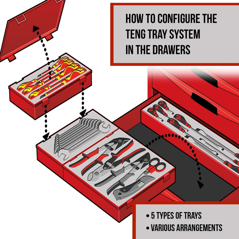 Teng Tools Combination Spanner Set Anti Slip FOAM2 12 Pieces Teng Tools - Dynamic Drive