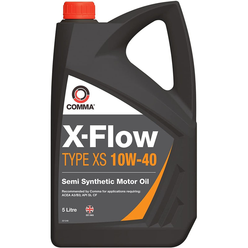 Comma - XFXS5L - X-FLOW TYPE XS 10W40 Semi synthetic motor oil ACEA A3/B3 5L Comma  - Dynamic Drive