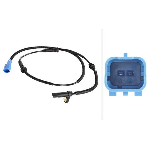 Hella ABS Wheel Speed Sensor Front fits Citroën C2 2003-2012 1.1 1.4 1.6