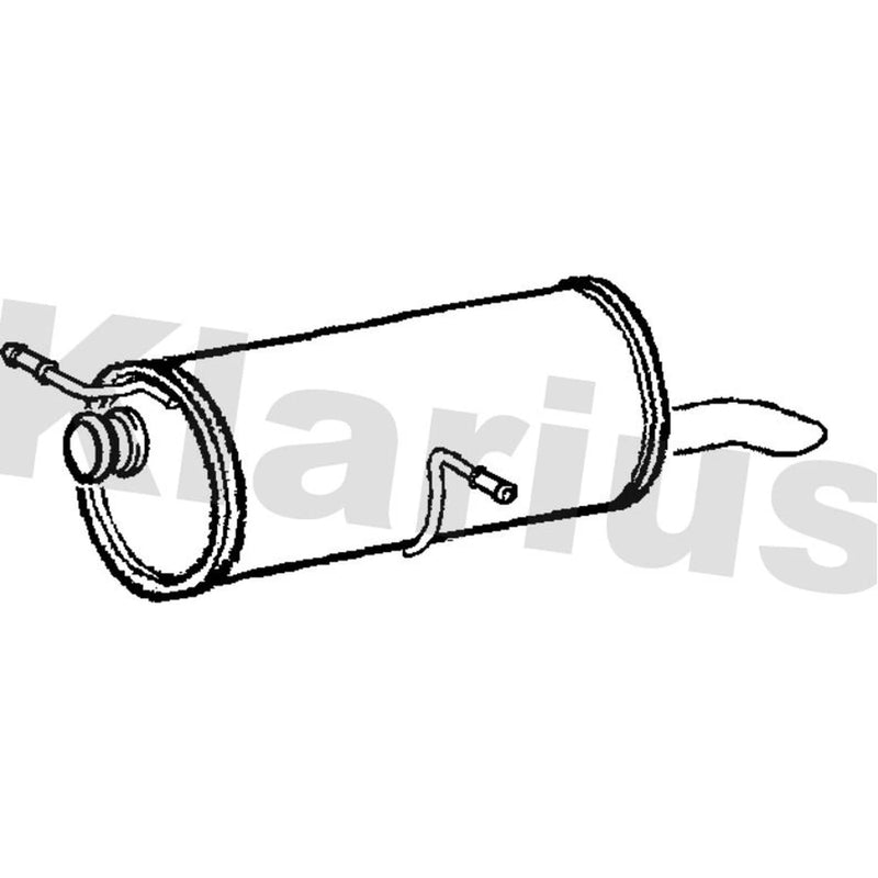 Klarius Box With Tail Pipe Rear fits Citroën C4 2004-2011 1.6