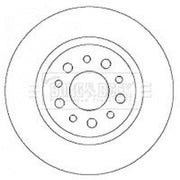 Borg & Beck Rear Brake Solid Discs & Pads fits Alfa Romeo GT 2003-2010 3.2
