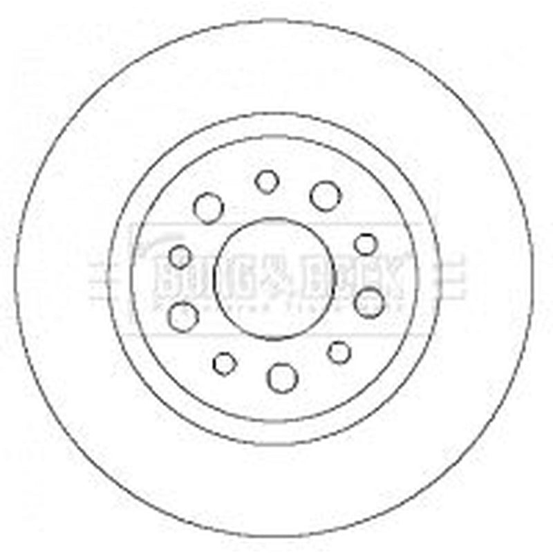 Borg & Beck Rear Brake Solid Discs & Pads fits Alfa Romeo GT 2003-2010 3.2