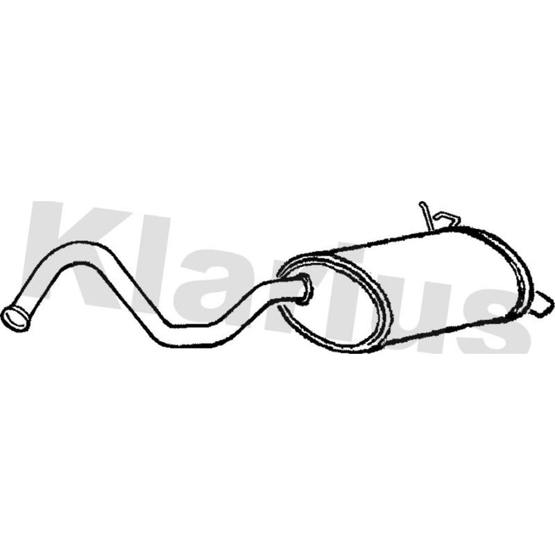 Klarius Box With Tail Pipe Rear fits Renault Laguna I 1993-2001 1.8 2.0