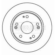 Borg & Beck Rear Brake Solid Discs & Pads fits Honda Civic VIII 2005-2012