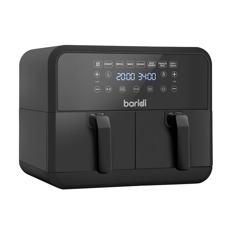 Baridi 8L Dual Zone Air Fryer with 8 Preset Functions Baridi - NN4 Online 