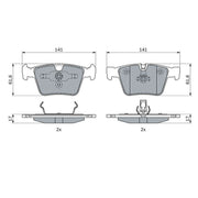Bosch Front & Rear Pads fits Mercedes-Benz R-Class 2006-2010 251.077 251.177