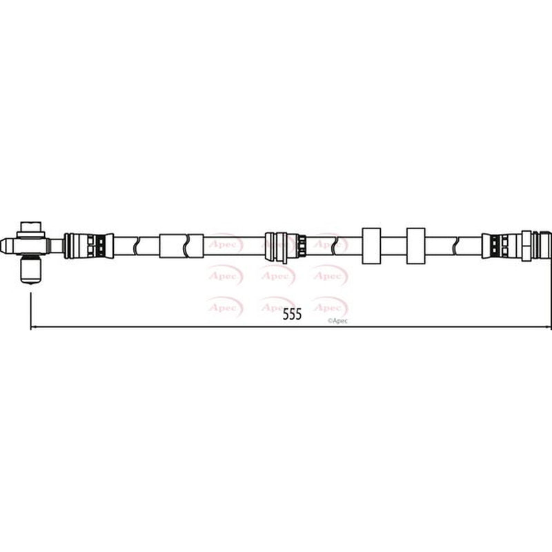 Apec Brake Hydraulic Hose Line Front fits Audi A1 2010-2018