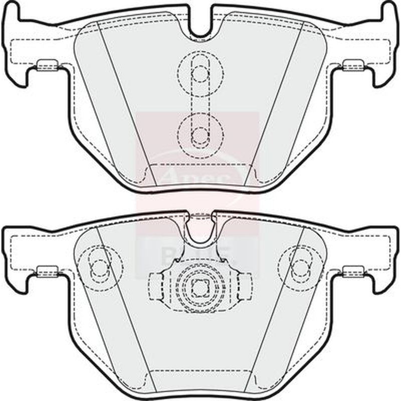 Apec Rear Brake Pad Set fits BMW X5 2006-2018 3.0