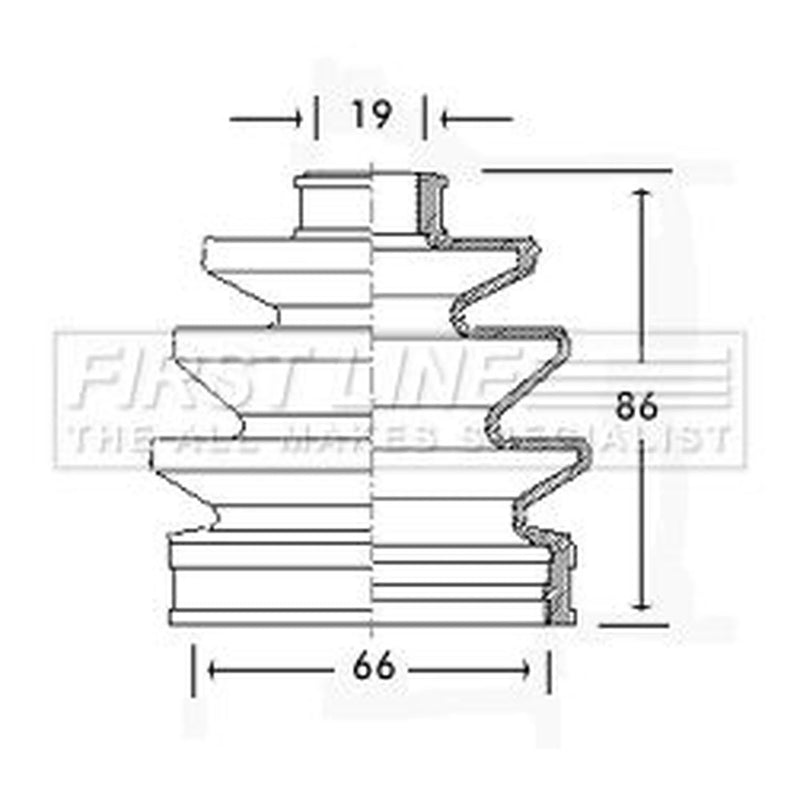 First Line Drive Shaft Bellow Kit Front Left fits Daihatsu Charade 1987-1992