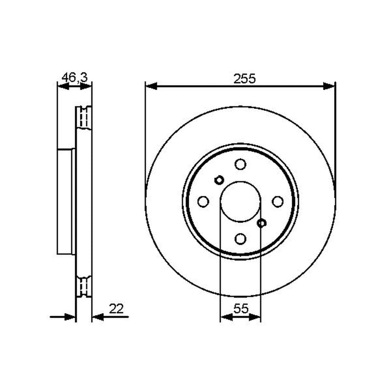 Bosch Front Brake Vented Discs & Pads fits Toyota Yaris/Vitz 2005-2008 1.5