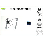 Valeo Electric Window Regulator Lifter Left Front 861240