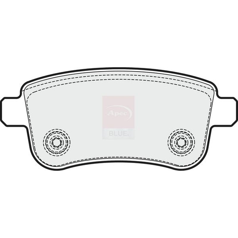 Apec Rear Brake Pad Set fits Renault Fluence 2010 on 1.5 1.6 2.0