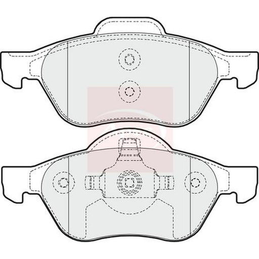 Apec Front Brake Pad Set fits Renault Wind 2010-2013 1.2 1.6