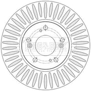 Borg & Beck Front & Rear Brake Discs & Pads fits Honda Fr-V 2005-2009 2.2