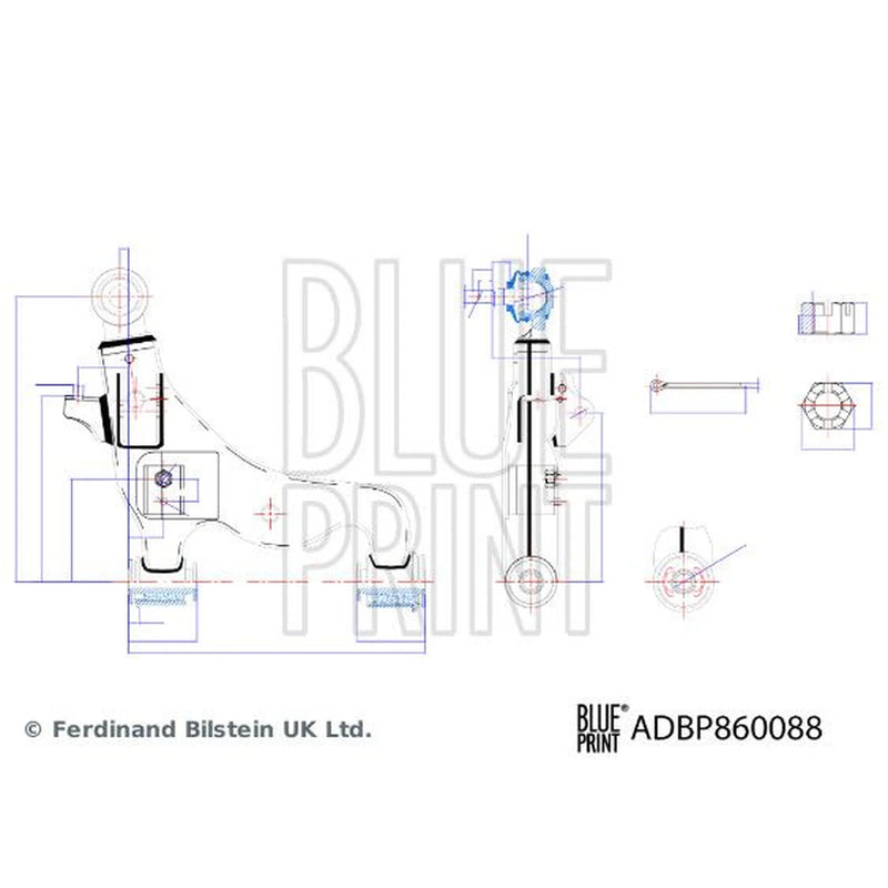 Blue Print Control/Trailing Arm Front Right ADBP860088