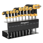 Siegen 10pc T-Handle Trx-Star Security Key Set T9-T50 in Metal Stand Torx Trx Siegen  - Dynamic Drive