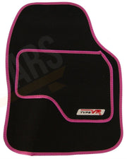 Sakura VR Cerise Embroidered Edging Car Mat Set (Front & Rear) Universal Sakura - Bars 4 Cars