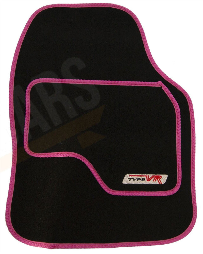 Sakura VR Cerise Embroidered Edging Car Mat Set (Front & Rear) Universal Sakura - Bars 4 Cars
