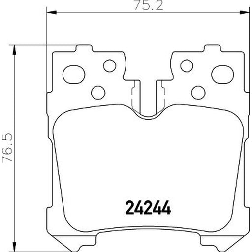 Mintex Rear Brake Pad Set fits Lexus Ls 2006-2009