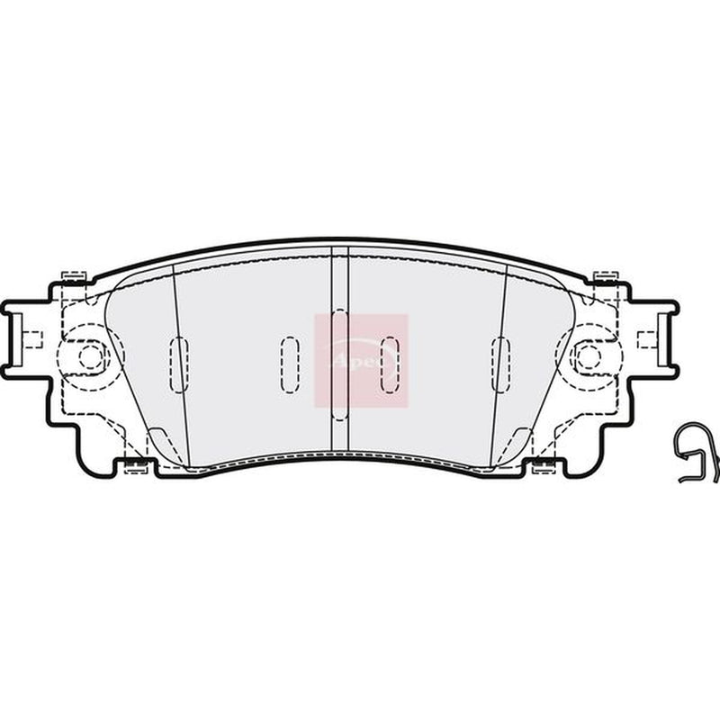Apec Rear Brake Pad Set fits Lexus Lbx 2023 on