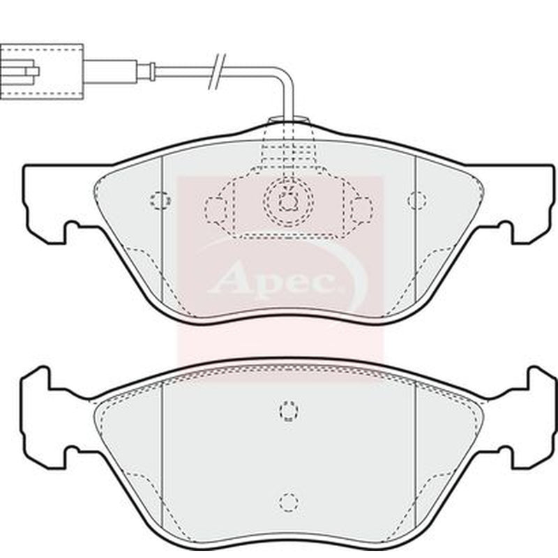 Apec Front & Rear Pads fits Alfa Romeo 166 1998-2007 2.0