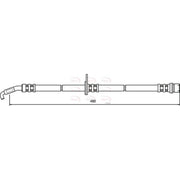 Apec Brake Hydraulic Hose Line Front Left fits Toyota Rav 4 1994-2000 2.0