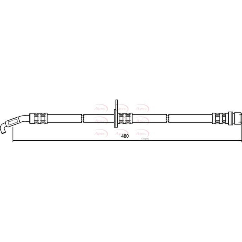 Apec Brake Hydraulic Hose Line Front Left fits Toyota Rav 4 1994-2000 2.0