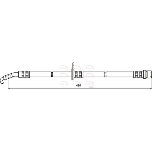 Apec Brake Hydraulic Hose Line Front Left HOS3413