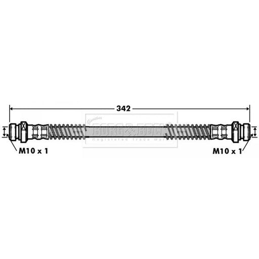 Borg & Beck Brake Hydraulic Hose Line Rear Left BBH7005