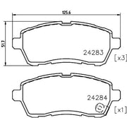 Mintex Front Brake Pad Set fits Mazda 2 2014 on 1.5