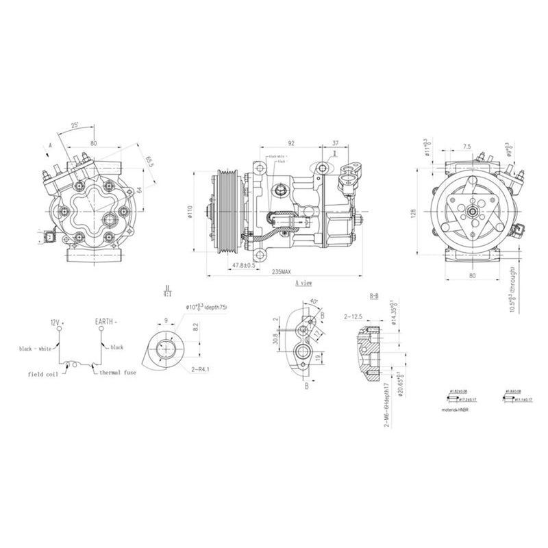 Hella Air Conditioning Compressor fits Mini Mini 2006-2015 1.6