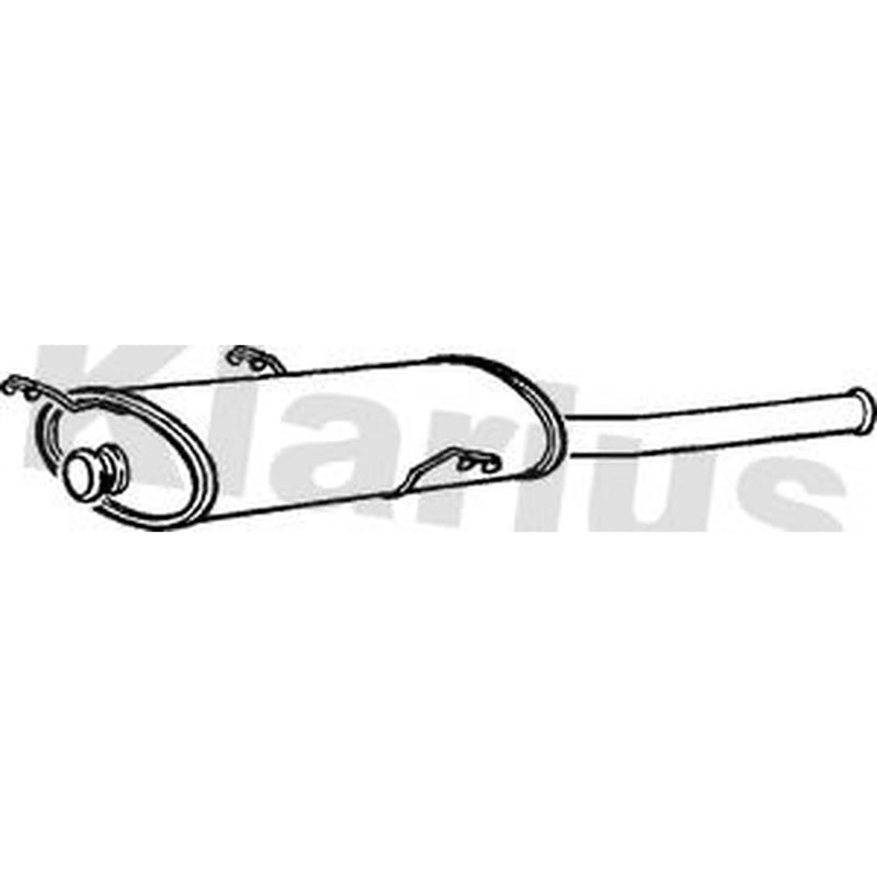Klarius Box With Tail Pipe Rear fits Citroën Xsara 1997-2005 1.4 1.6