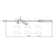 Apec Handbrake Cable Front fits Ford C-Max 2007-2010 1.6 1.8 2.0