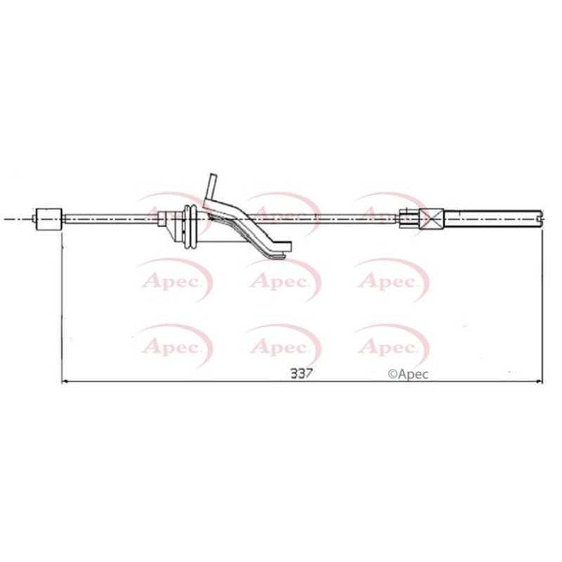 Apec Handbrake Cable Front fits Ford C-Max 2007-2010 1.6 1.8 2.0