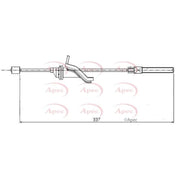Apec Handbrake Cable Front CAB1584