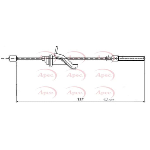 Apec Handbrake Cable Front CAB1584