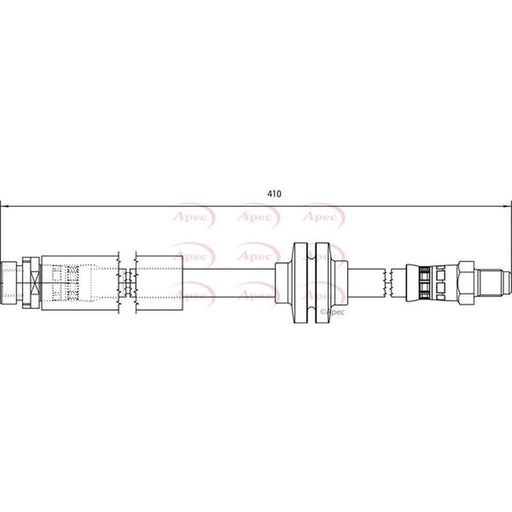 Apec Brake Hydraulic Hose Line Rear HOS4106