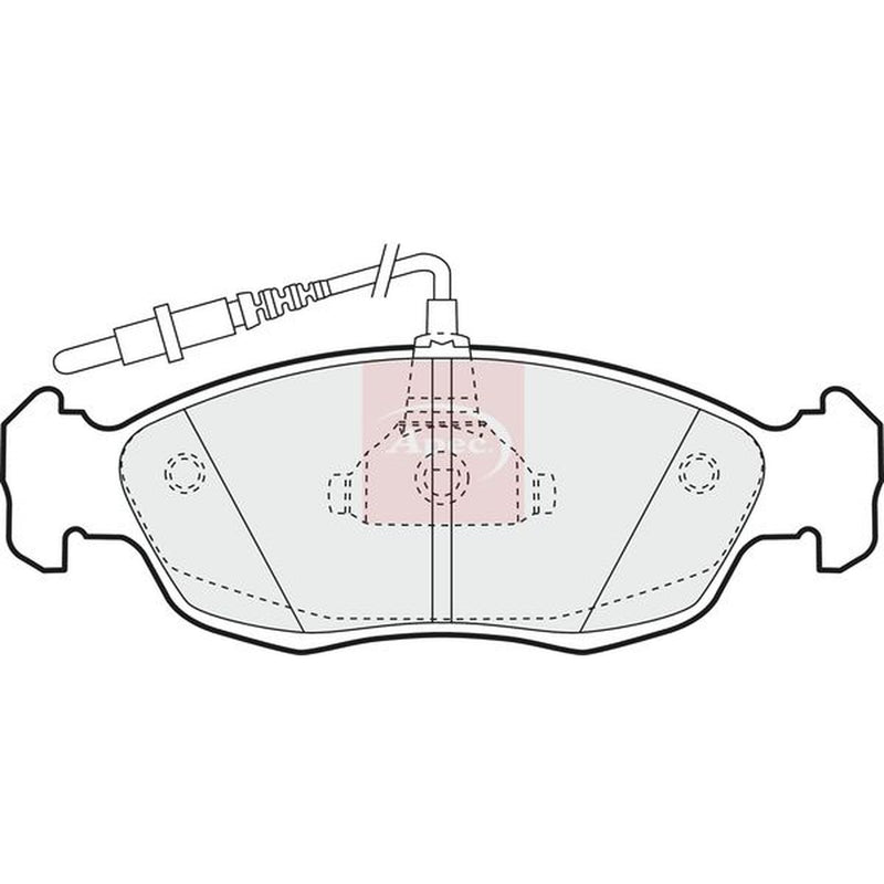 Apec Front Brake Pad Set fits Peugeot 106 I 1993-1996 1.6