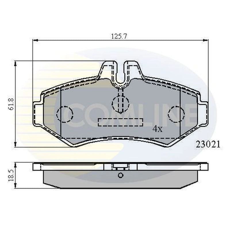 Comline 4 x Rear Brake Pad Set fits Mercedes-Benz G-Class 1989-2023
