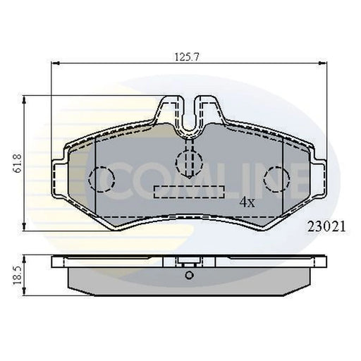 Comline 4 x Rear Brake Pad Set fits Mercedes-Benz G-Class 1989-2023
