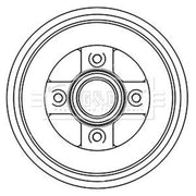 Borg & Beck Brake Drum Assembly Rear BBR7242