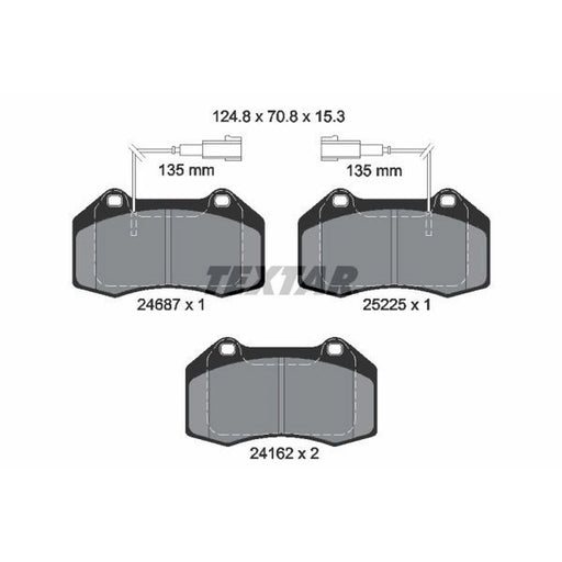 Textar Front Brake Pad Set 2468701