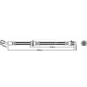 Borg & Beck Brake Hydraulic Hose Line Front Right BBH8080