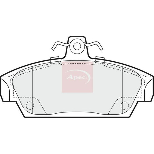 Apec Front Brake Pad Set fits MG Mgf 1995-2002 1.6 1.8