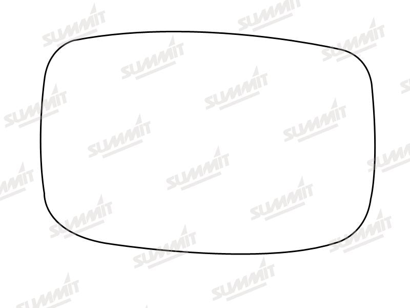 Summit Stick-On Standard Mirror Glass fits Ford Escort LHS Summit - Bars 4 Cars