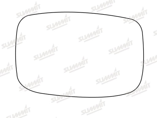 Summit Stick-On Standard Mirror Glass fits Ford Escort LHS Summit - Bars 4 Cars